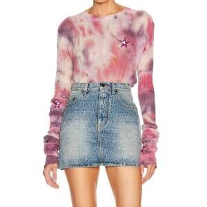 NEW AMIRI tie dye stars sweater in multicolor